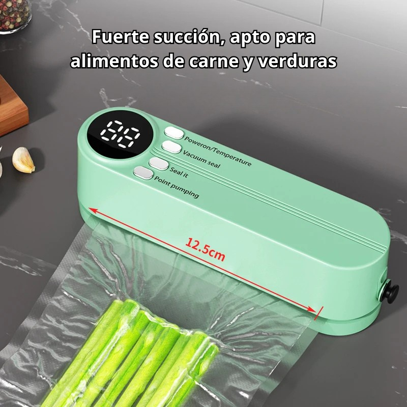 Mini Máquina de Sellado al Vacío Inalámbrica – Selladora Portátil Automática para Bolsas y Envasado de Alimentos USB