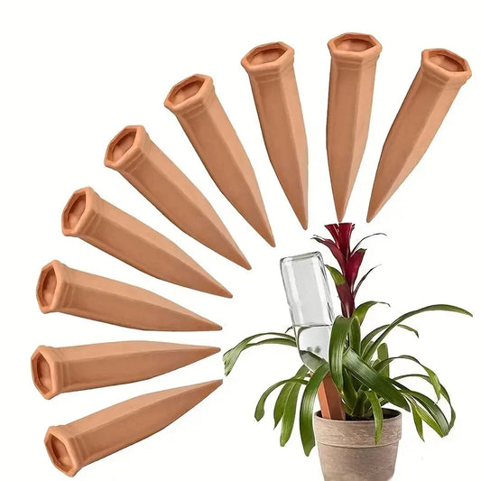 Sistema de riego automático por goteo de 3 piezas con punta de cerámica para riego automático de plantas de flores, invernaderos y jardines.