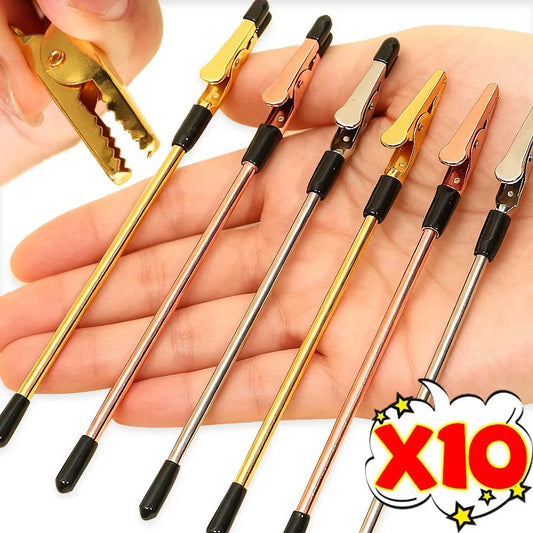 Herramienta Auxiliar para Pulseras y Joyas – Pinzas Antideslizantes de Metal con Cierre Tipo Cocodrilo