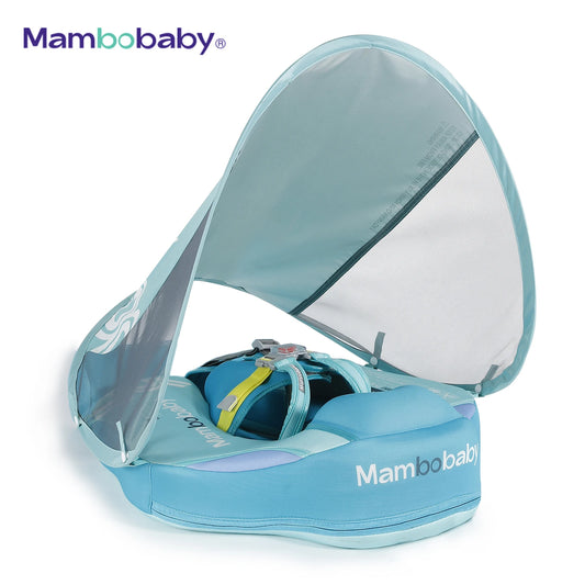 Flotador Mambobaby no inflable para bebé, con dosel, para la cintura y el pecho
