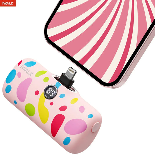 Cargador portátil iWALK Capsule con patrón colorido