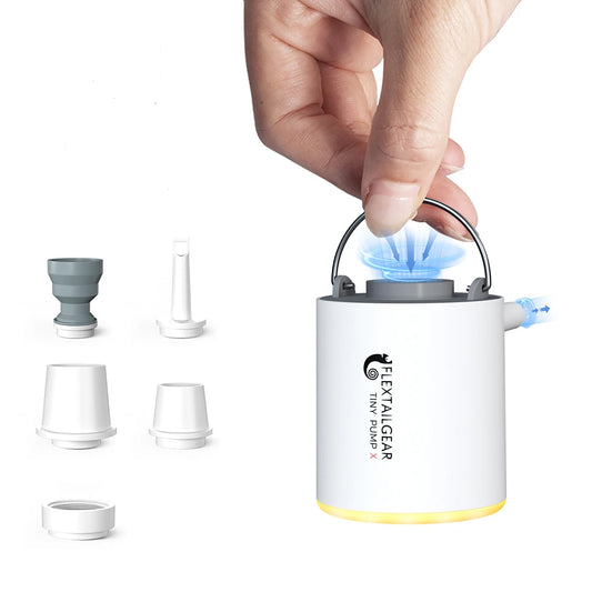 Bomba de aire portátil para camping con batería de 1300 mAh, recargable