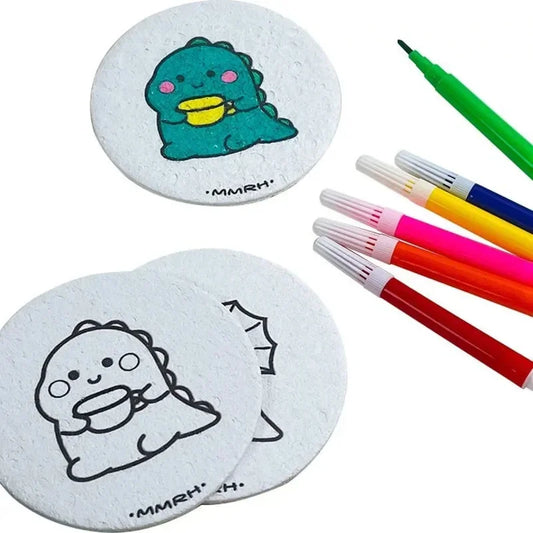 10 piezas de espuma, papel de dibujo artístico 3D mágico, juguete educativo para niños.