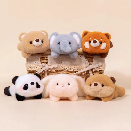Soporte de Muñeca de Felpa Kawaii – Almohadilla Rellenable para Escritorio con Ratón, Conejo, Panda o Nutria