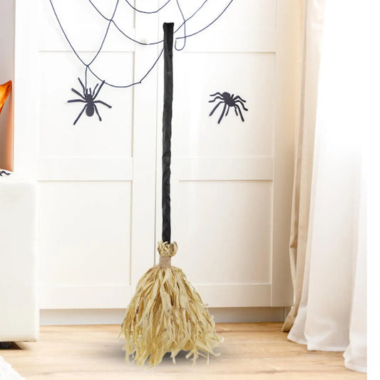 Escoba LED de Halloween – Luz RGB con efecto luz mágica para decoración y disfraces