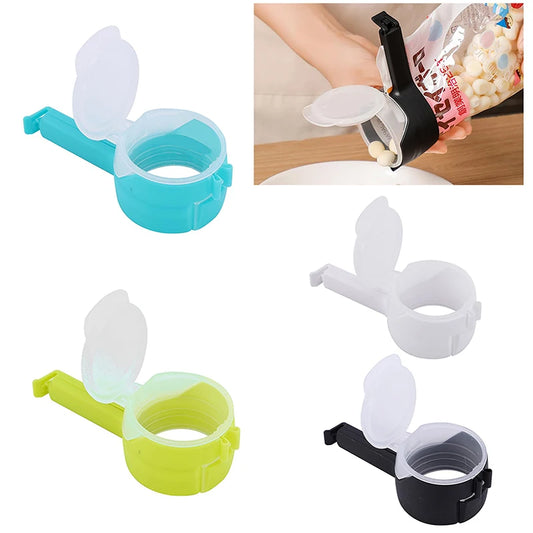 Paquete de 4 clips duraderos para bolsas con boquilla