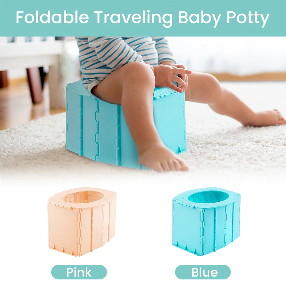 Inodoro Portátil Plegable para Niños – Asiento de Viaje Reutilizable y Lavable