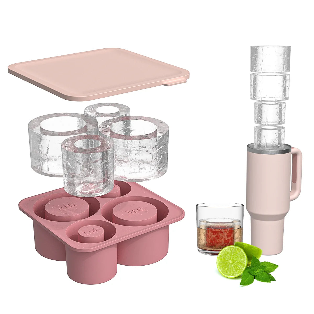 Moldes de silicona para hielo - Taza térmica