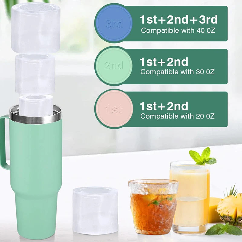1-3 Molde cilíndrico para hielo - Taza térmica