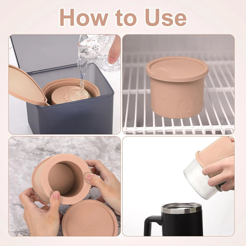 1-3 Molde cilíndrico para hielo - Taza térmica