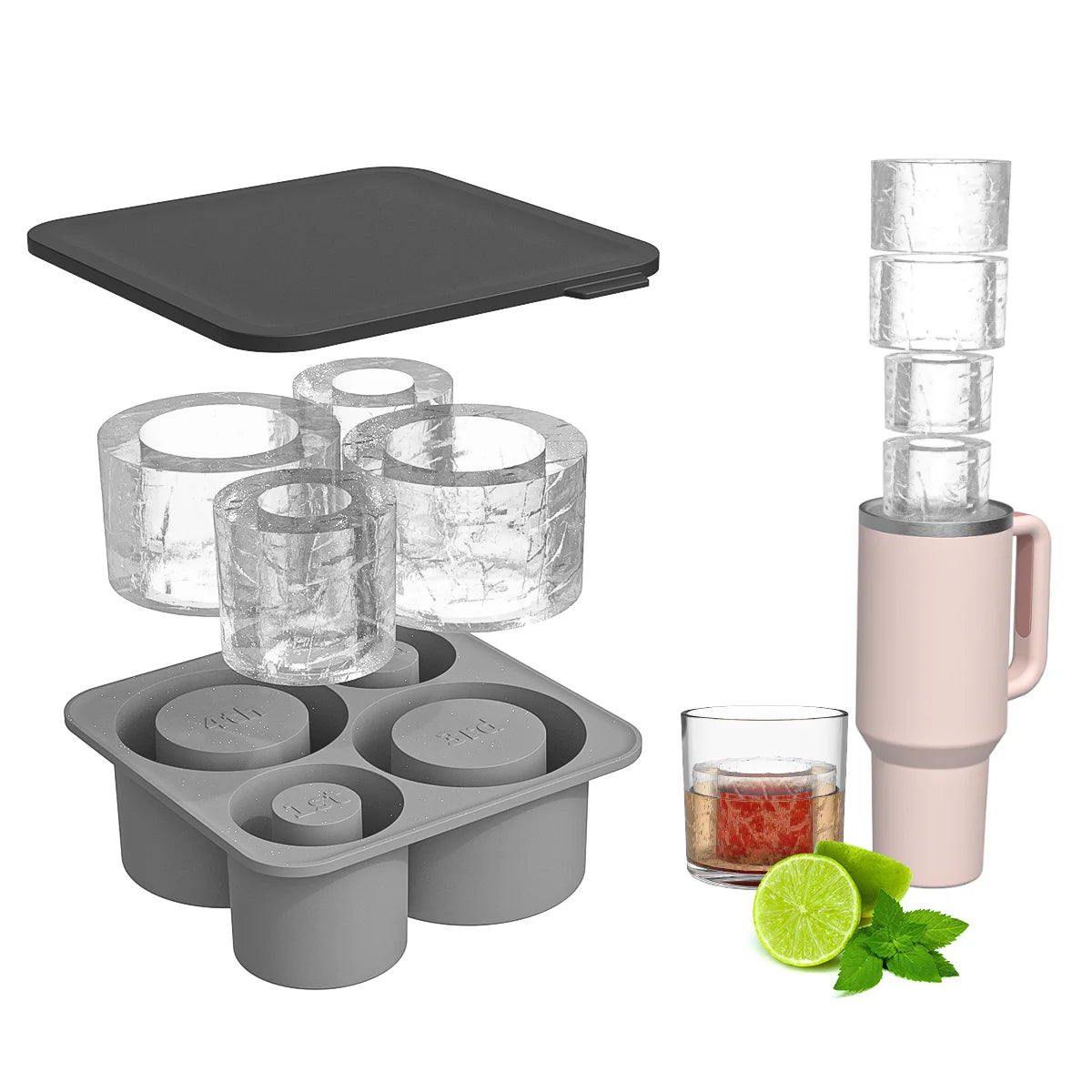 Moldes de silicona para hielo - Taza térmica