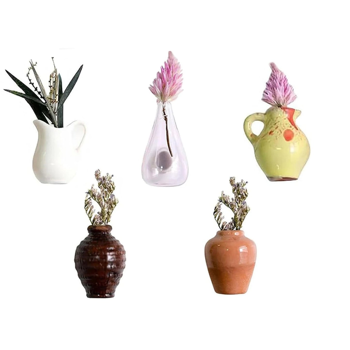 Mini Jarrón de Cerámica Magnético – Decoración DIY para nevera o escritorio