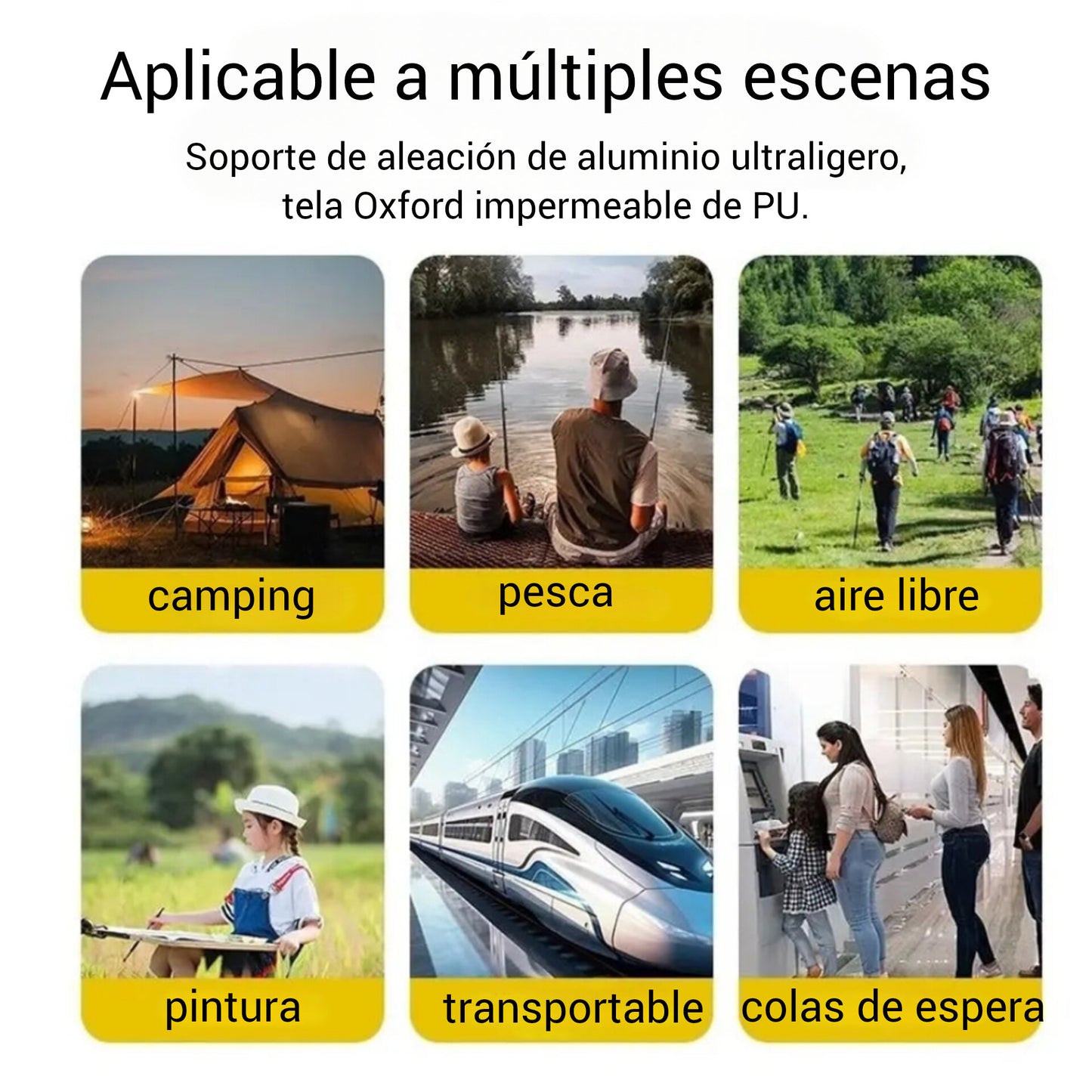 Mochila‑taburete plegable resistente – asiento portátil + mochila deportiva ultra-fuerte
