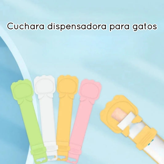 Cuchara dispensadora para gatos – Alimentación sin desorden, con colgador