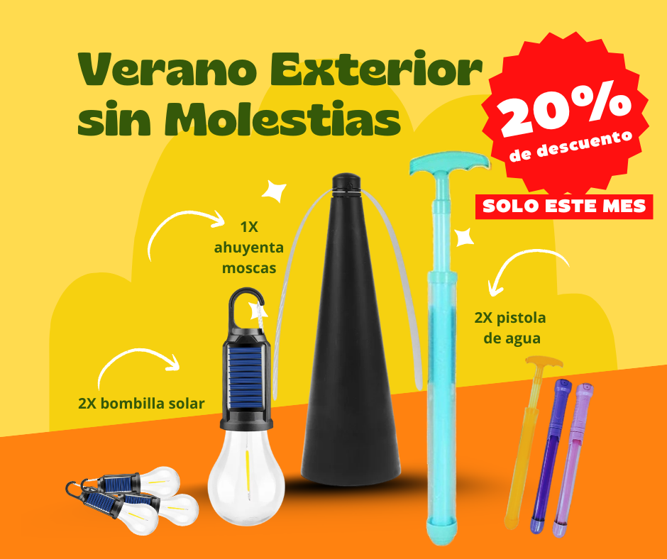 🌞 Pack Verano Exterior Sin Molestias – Diversión, confort y tranquilidad en cualquier plan al aire libre